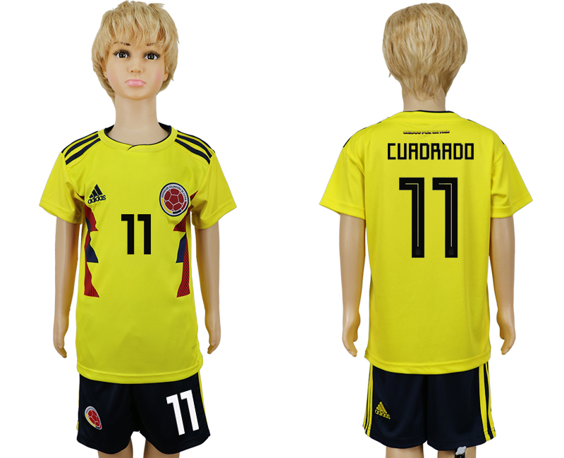 2018 World Cup Children football jersey Columbia CHIRLDREN #11 C